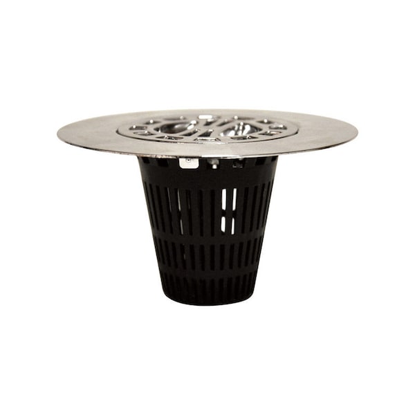 B & K Danco 4-1/4 in. Chrome Round Drain Grate and Cover 9D00010529 - main